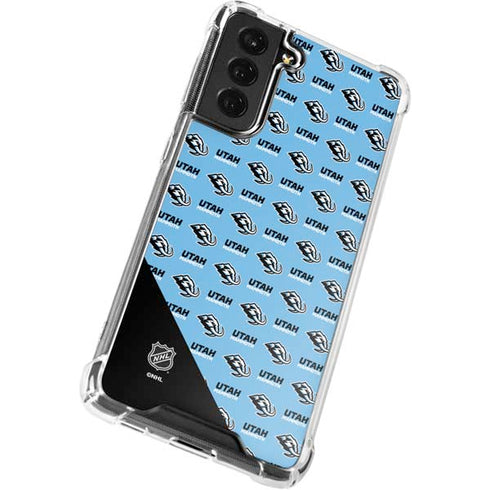 NHL Utah Mammoth Logo Pattern Galaxy S21 FE Clear Case